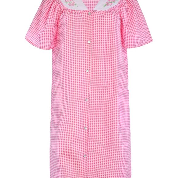 JEFFRICO House Dresses for Women with Pockets - Lightweight Breathable Pink - Picture 2 of 5